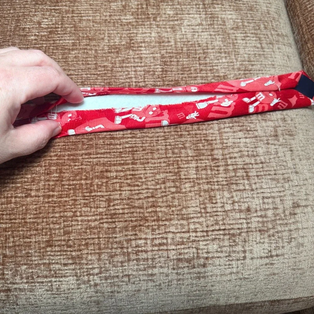 Official M&M World Mars Bars Candy Tie Red‎ Standard Length Wide Width Novelty